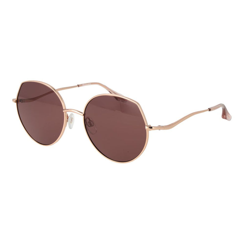 Trussardi rose gold metal sunglasses with round tinted lenses