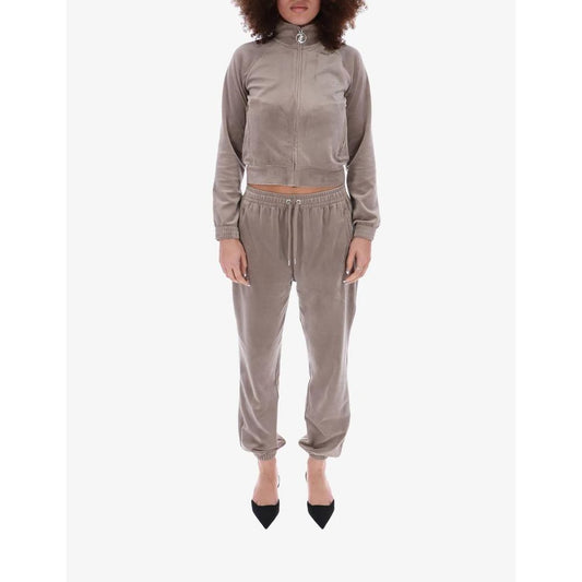 Juicy Couture brown velour zip-up sweatshirt with matching sweatpants