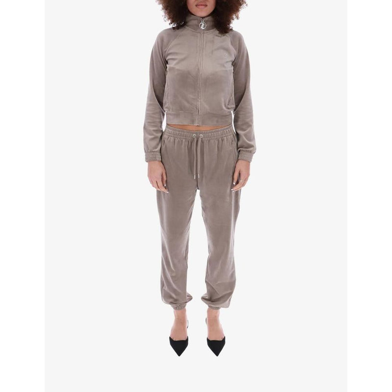 Juicy Couture brown velour zip-up sweatshirt with matching sweatpants