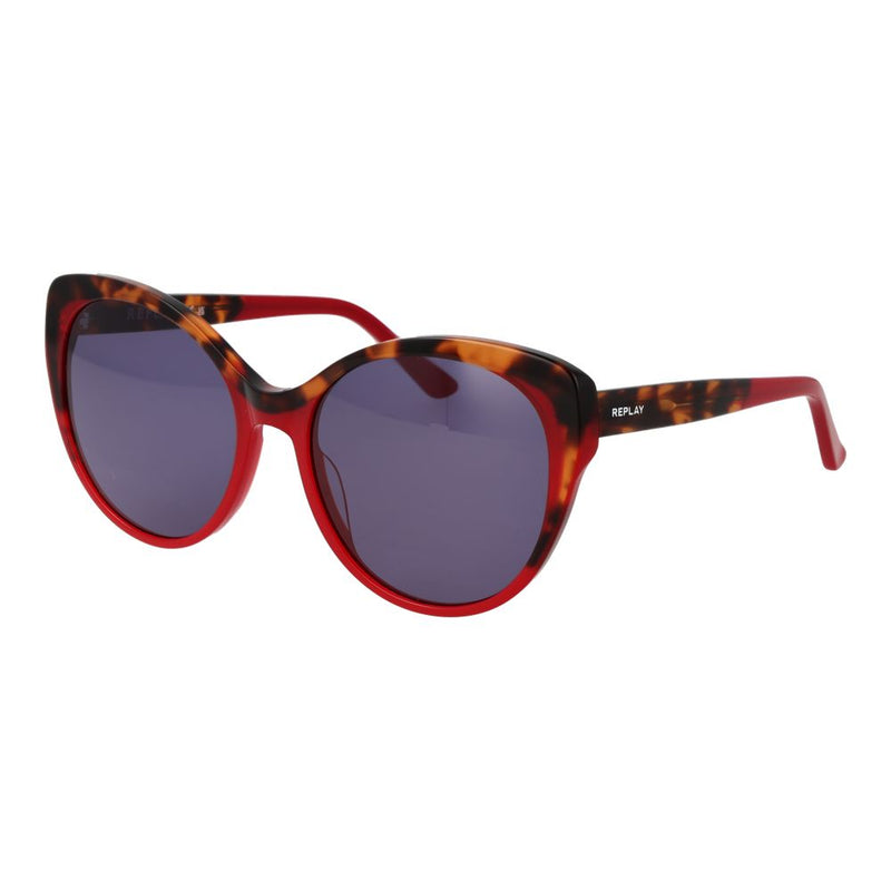 Replay red and tortoiseshell plastic cat-eye sunglasses