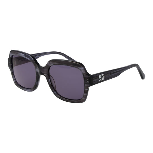 Replay gray plastic sunglasses with large square frames and dark lenses