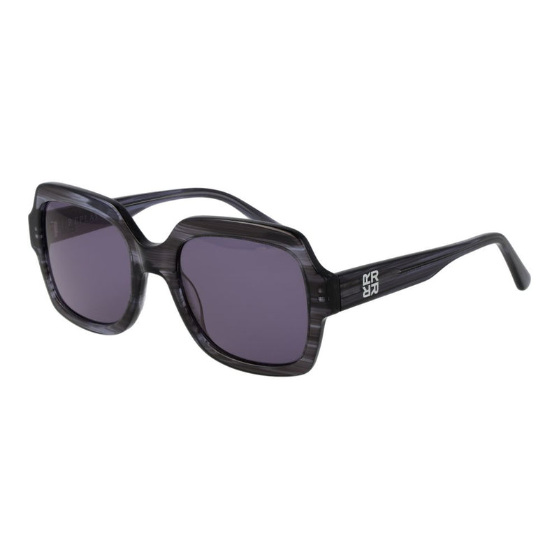 Replay gray plastic sunglasses with large square frames and dark lenses