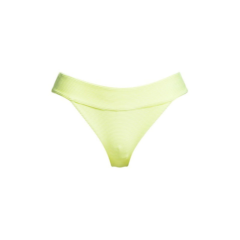 Light yellow ribbed polyester bikini bottoms