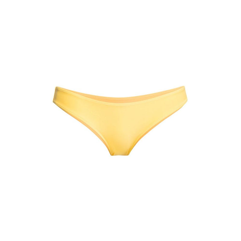 Yellow polyamide bikini bottoms with low-rise style