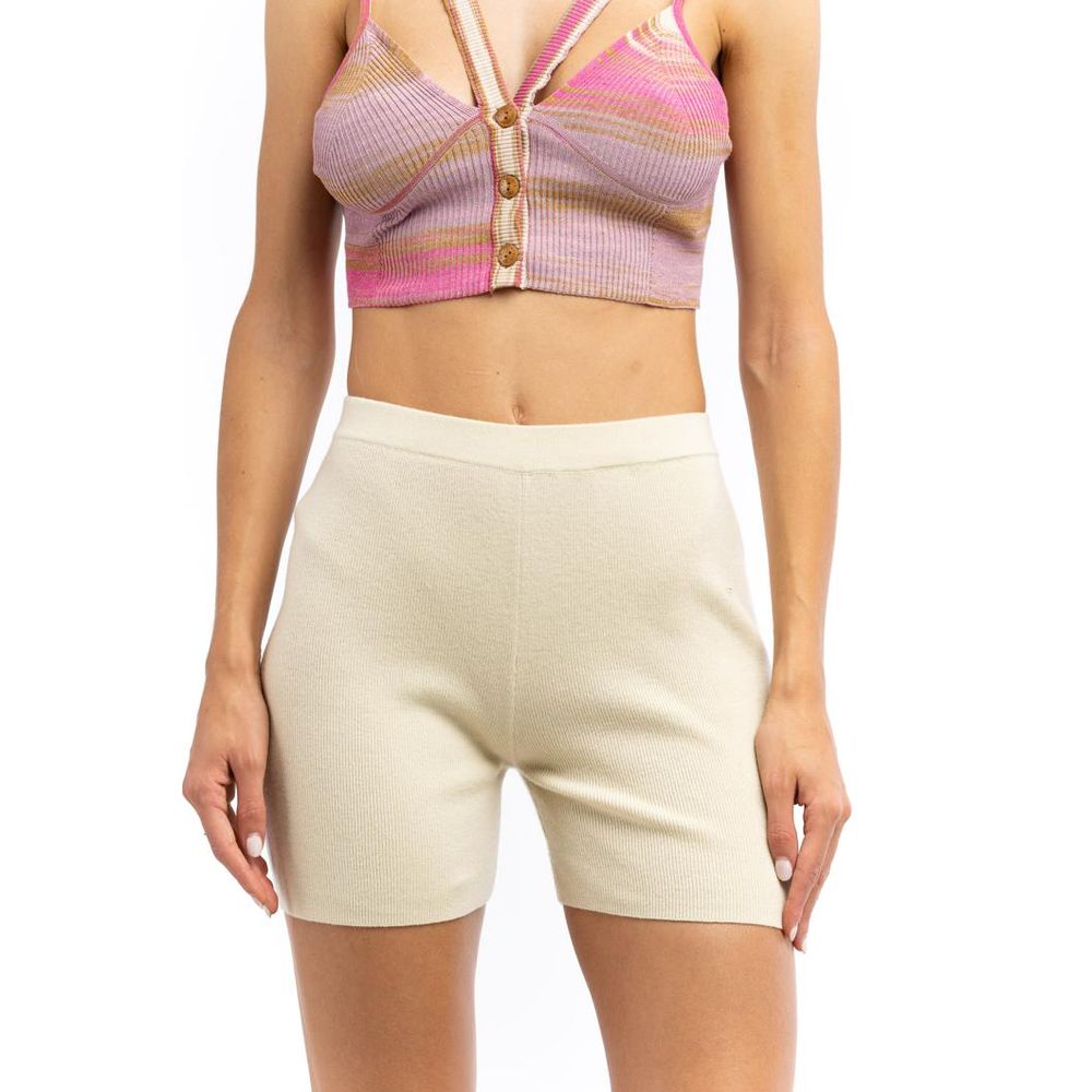 Patrizia Pepe Beige Nylon Leggings