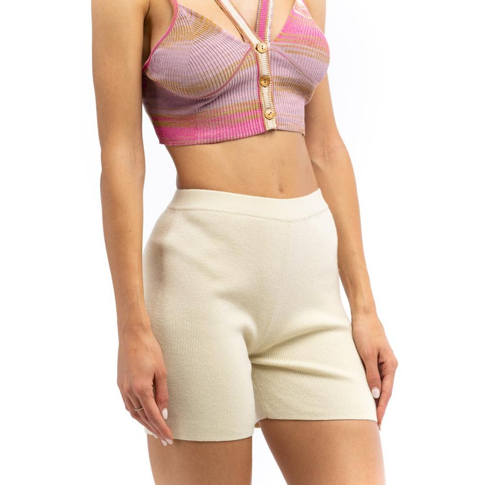 Patrizia Pepe Beige Nylon Leggings