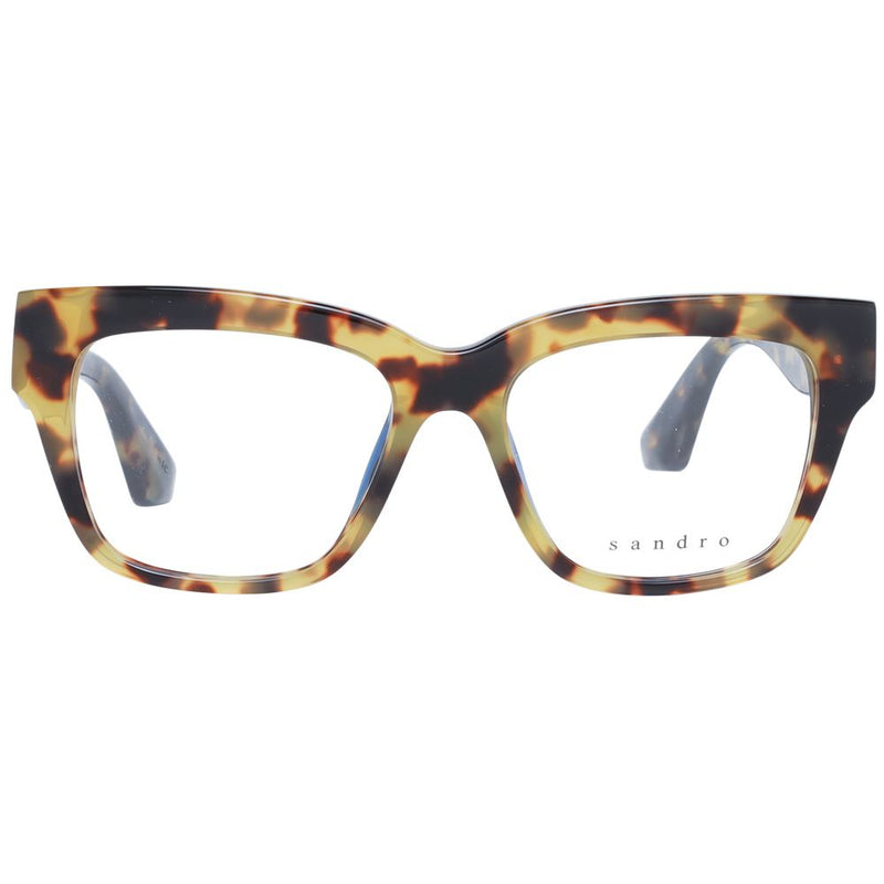 Sandro brown tortoiseshell plastic eyeglass frames with thick square rims