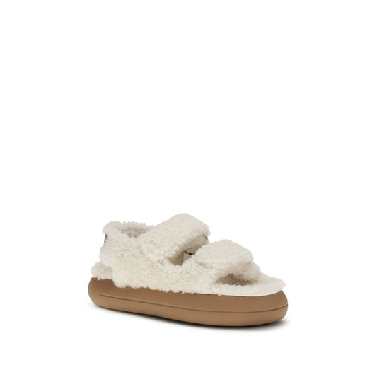 White Polyamide Slippers