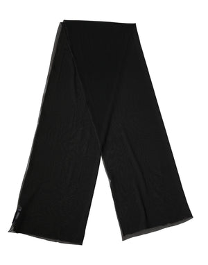 Dolce & Gabbana Black Silk Neck Wrap Shawl Stole 200cm x 64cm  Scarf