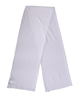 Dolce & Gabbana White Silk Neck Wrap Shawl Stole 200cm x 64cm  Scarf