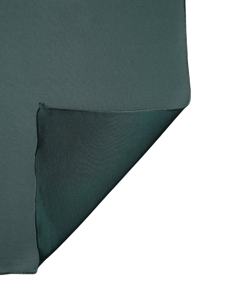 Dark green silk neck wrap shawl stole scarf