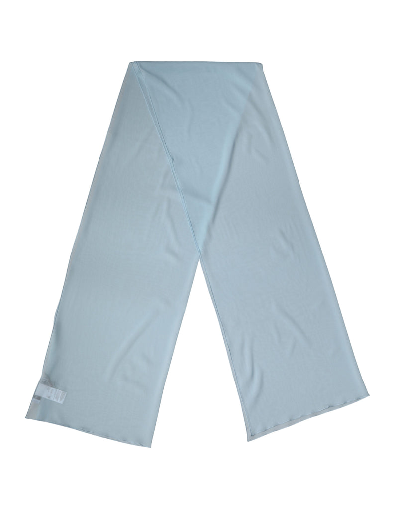 Light blue silk neck wrap shawl stole scarf