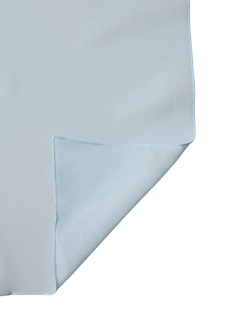 Light blue silk neck wrap shawl stole scarf