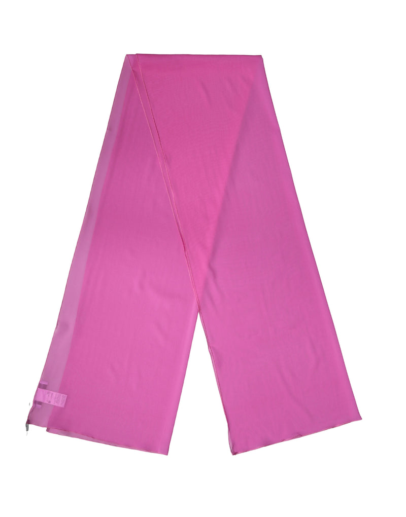 Pink silk scarf shawl displayed flat