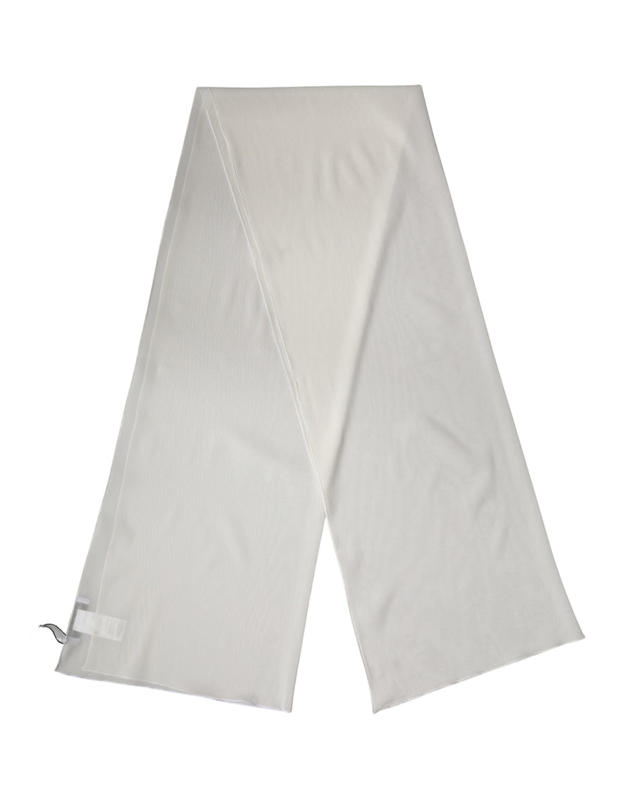 Off-white silk neck wrap shawl stole scarf