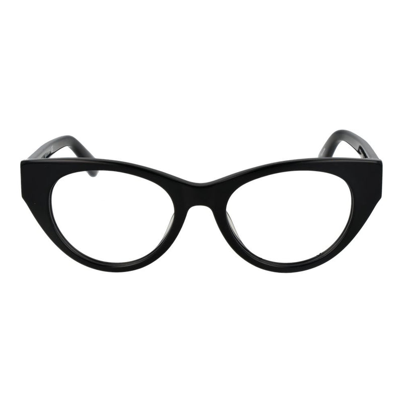 Black plastic cat-eye eyeglass frames