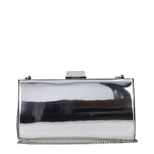 Jimmy Choo Gray Leather Clutch Bag