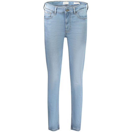 Light blue lyocell women's skinny jeans