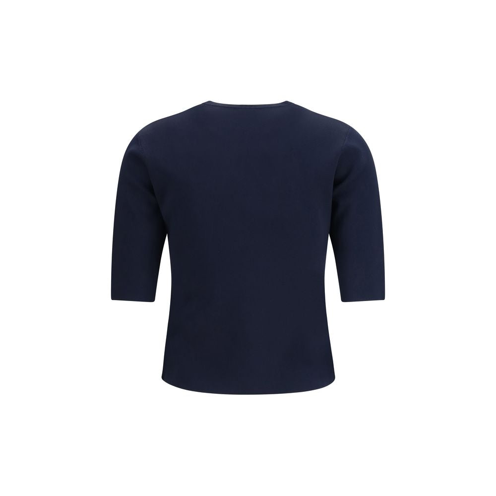 Max Mara Pure Blue Viscose T-Shirt