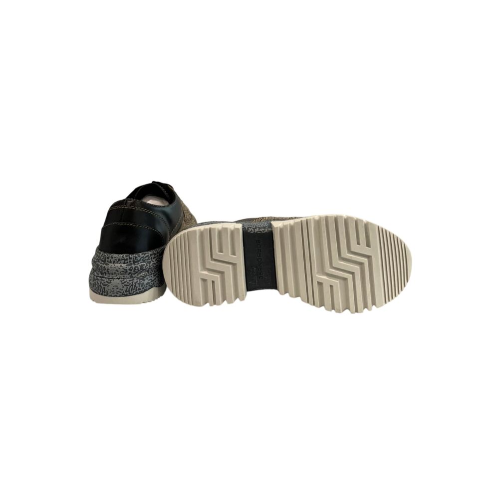 Beige Leather Women Sneaker