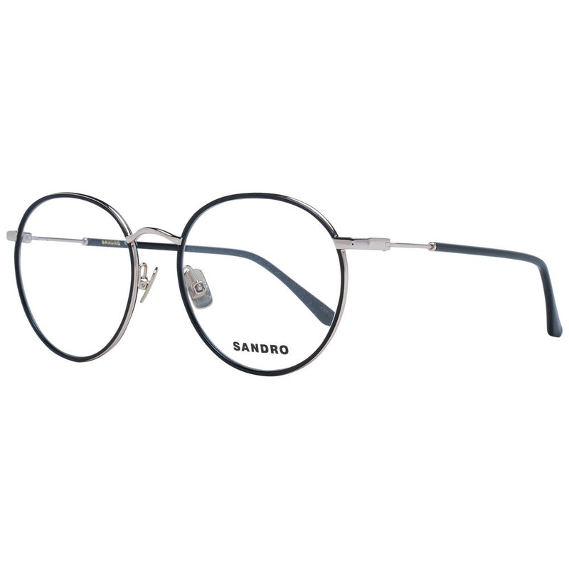 Sandro round black and silver metal eyeglass frames