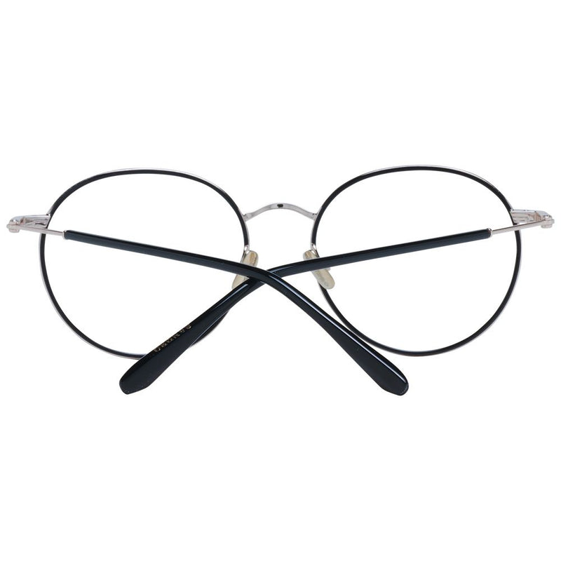 Sandro black and silver metal round eyeglass frames with folded temples