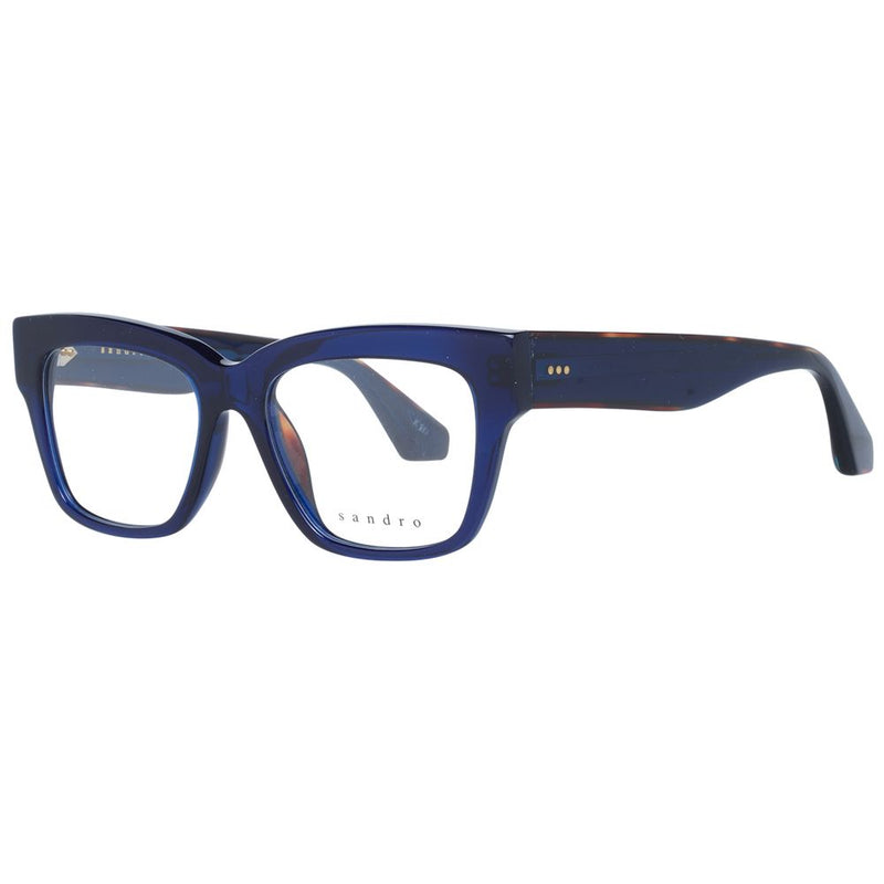 Sandro blue plastic square eyeglass frames with thick arms