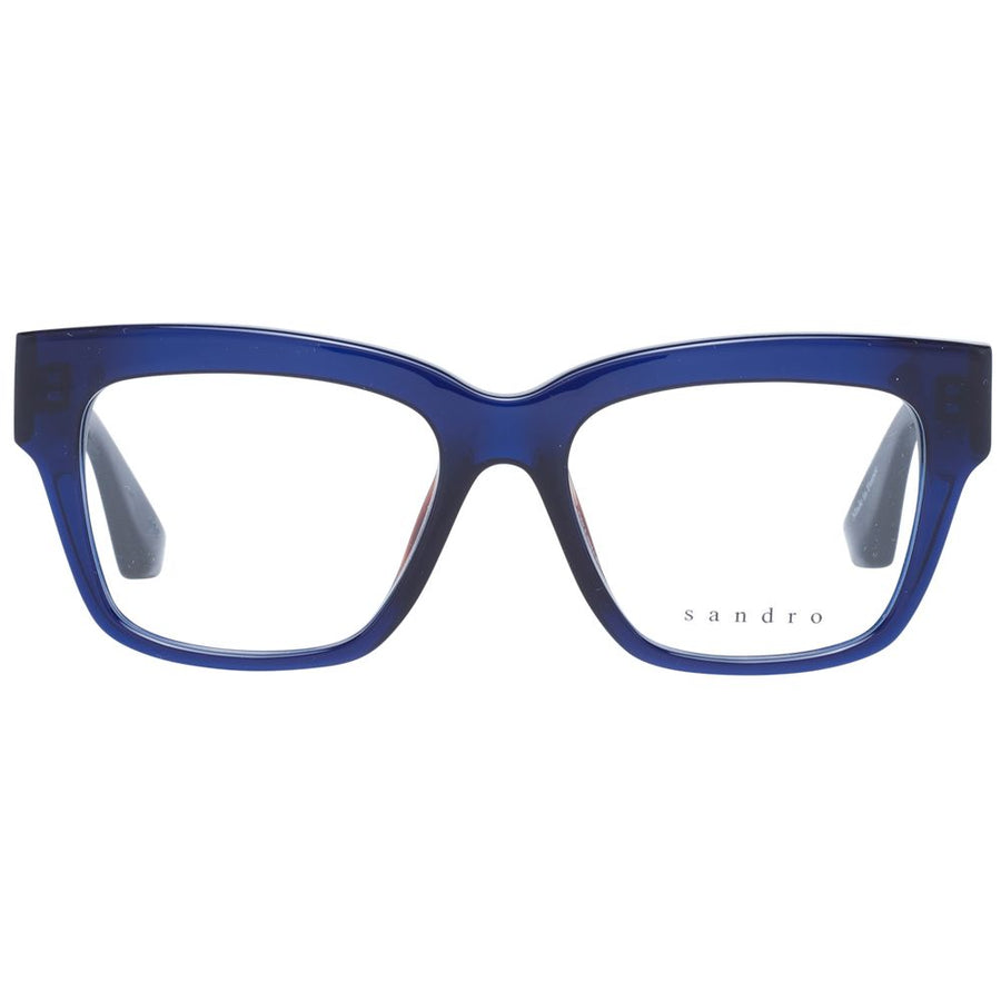 Sandro blue plastic square eyeglass frames with thick arms