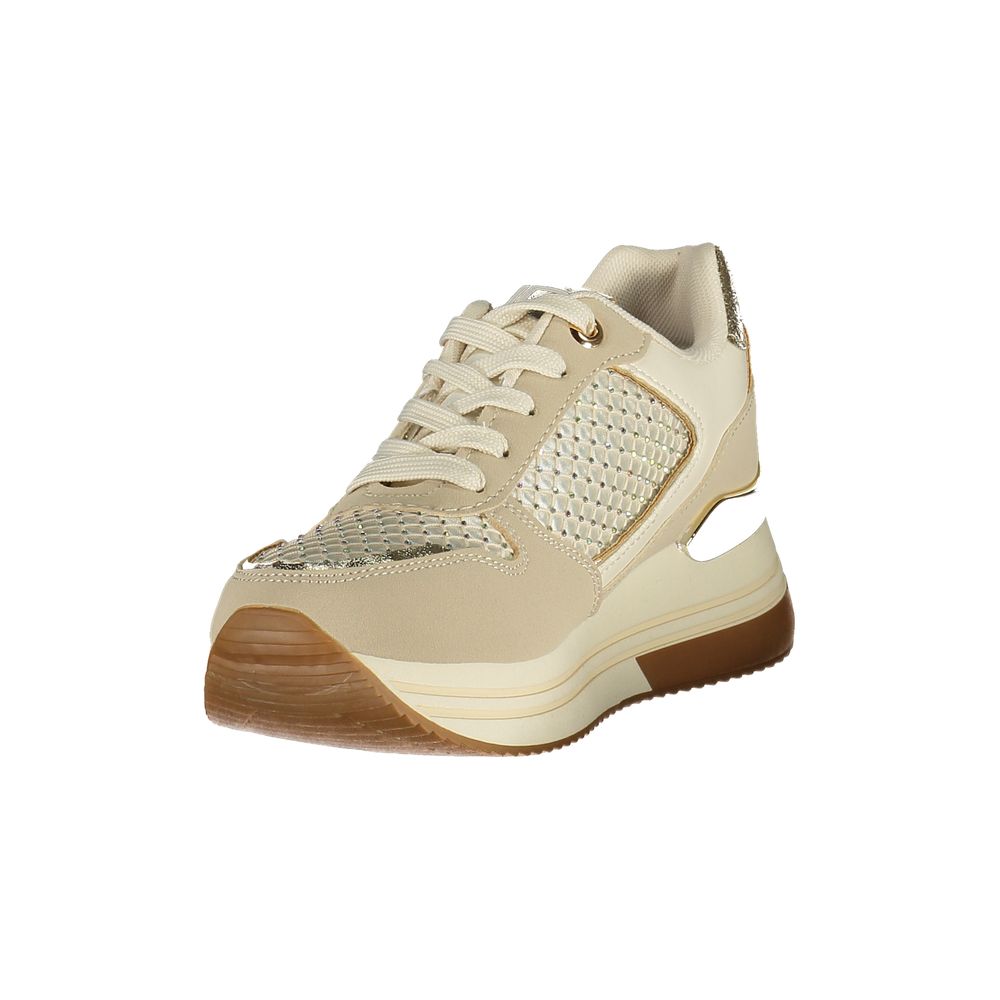 Beige Polyurethane Women Sneaker