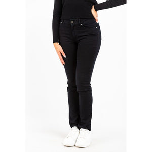 Gas Black Cotton Slim Fit Jeans