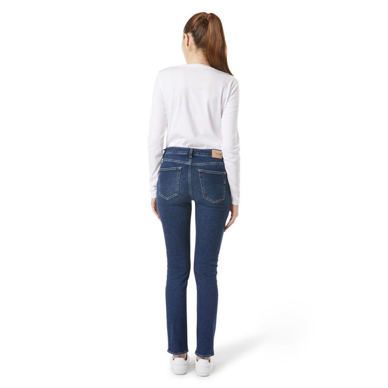 Gas Blue Cotton Slim Fit Jeans