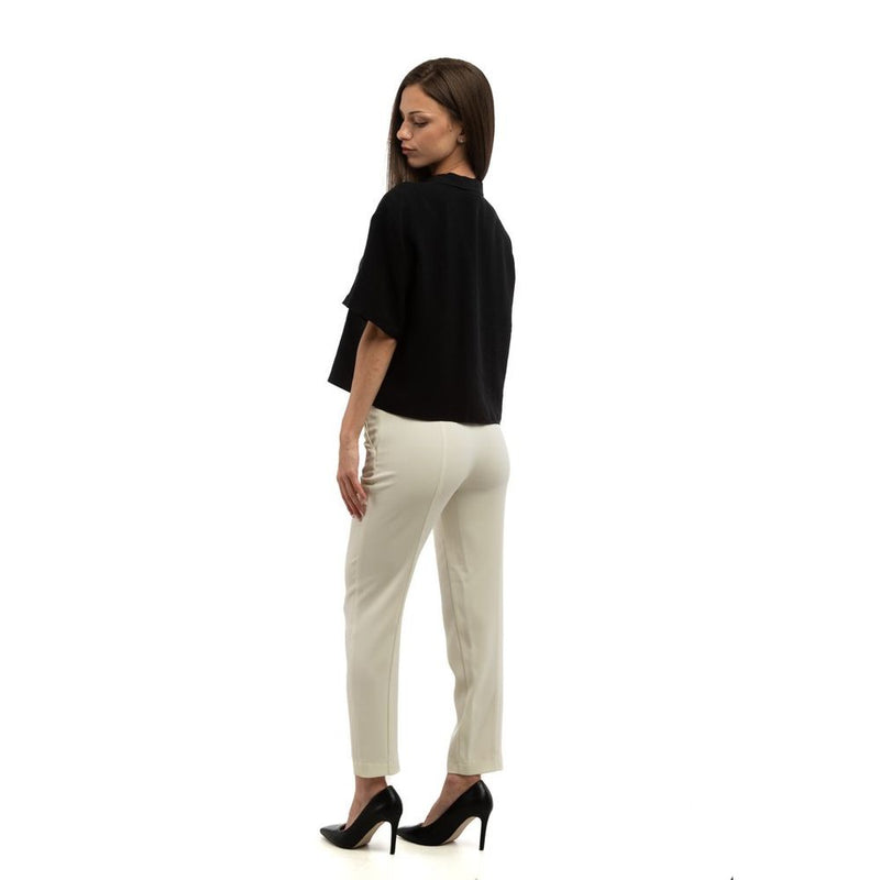 Patrizia Pepe gray polyester casual pants worn by a woman