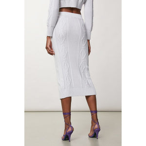 Patrizia Pepe White Viscose Midi Skirt
