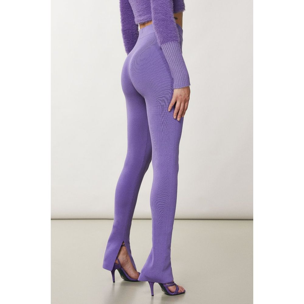 Patrizia Pepe Purple Lyocell Leggings