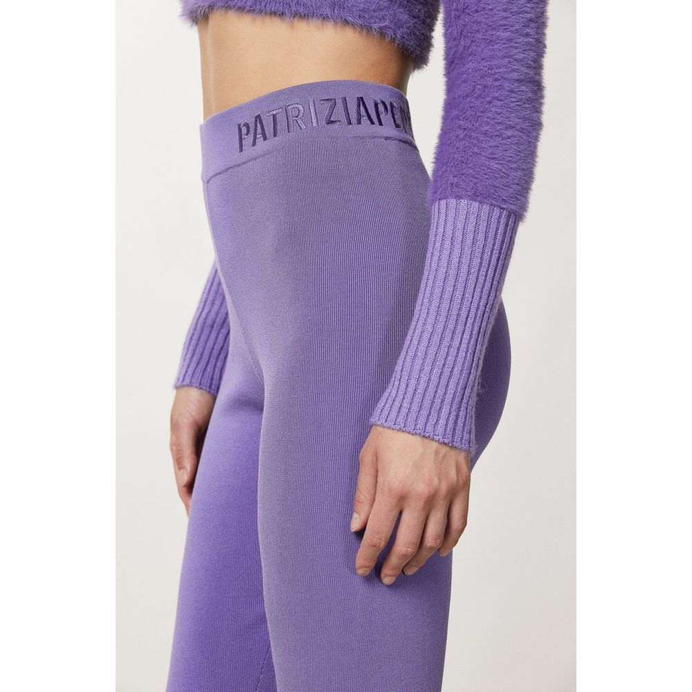 Patrizia Pepe Purple Lyocell Leggings