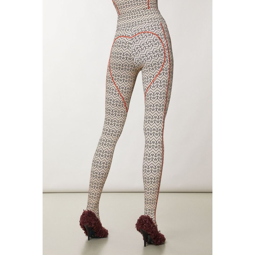 Patrizia Pepe Bicolor Polyamide Leggings
