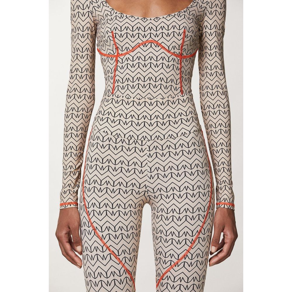 Patrizia Pepe Bicolor Polyamide Leggings