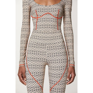 Patrizia Pepe Bicolor Polyamide Leggings