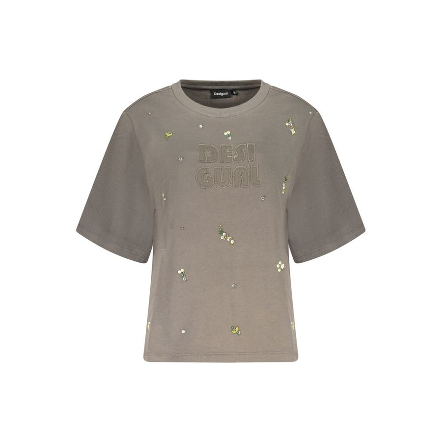 Desigual Grigio Cotton Women Sweatshirt