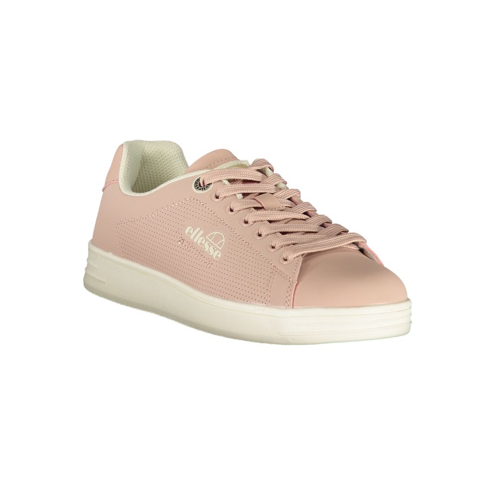 Ellesse Rosa women's sneaker in pink polyurethane with a low-top, casual style and white sole.