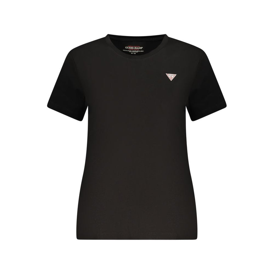 Guess Jeans Black Cotton Women T-Shirt