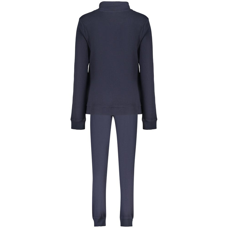 Freddy blue cotton womens sweatshirt and pants set seen from behind