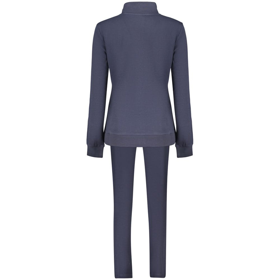Freddy blue cotton zip-up women's sweatshirt and pants set