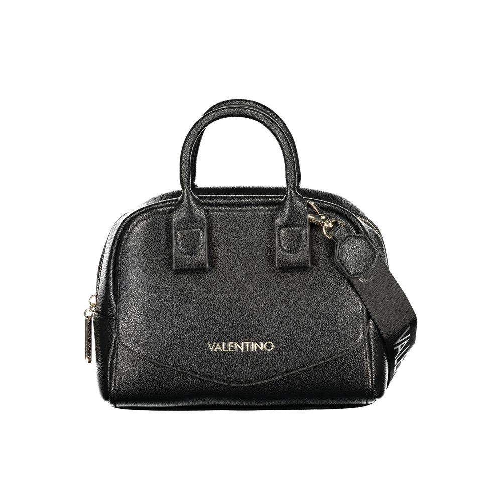 Mario Valentino Black Synthetic Leather Women's Bag with Shoulder Strap