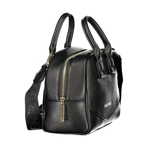 Mario Valentino Black Synthetic Leather Women's Bag with Shoulder Strap
