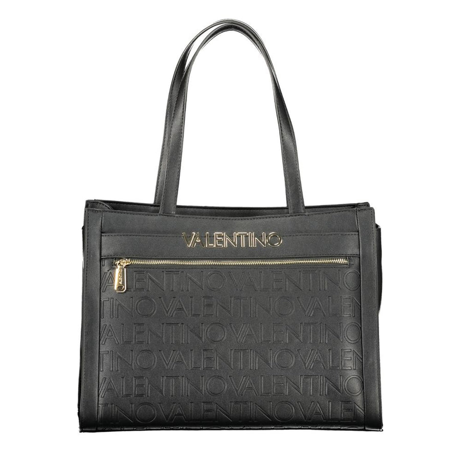Mario Valentino Nero Polyurethane Women's Bag With Multiple Compartments