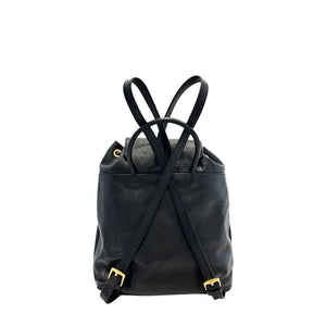 Baldinini Trend Black Leather Women Backpack