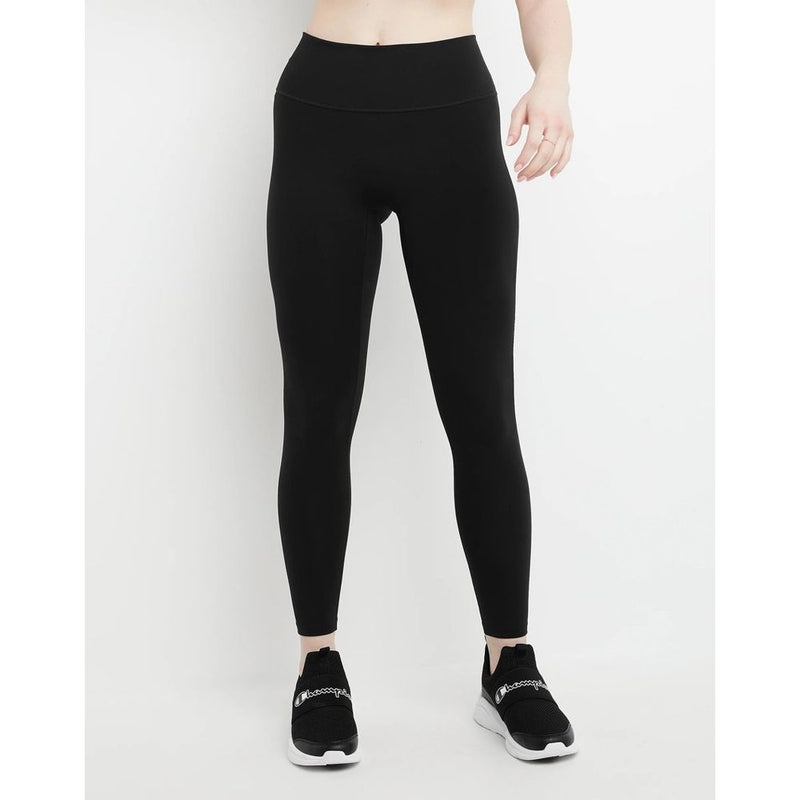 Champion black high-waisted polyester athletic leggings