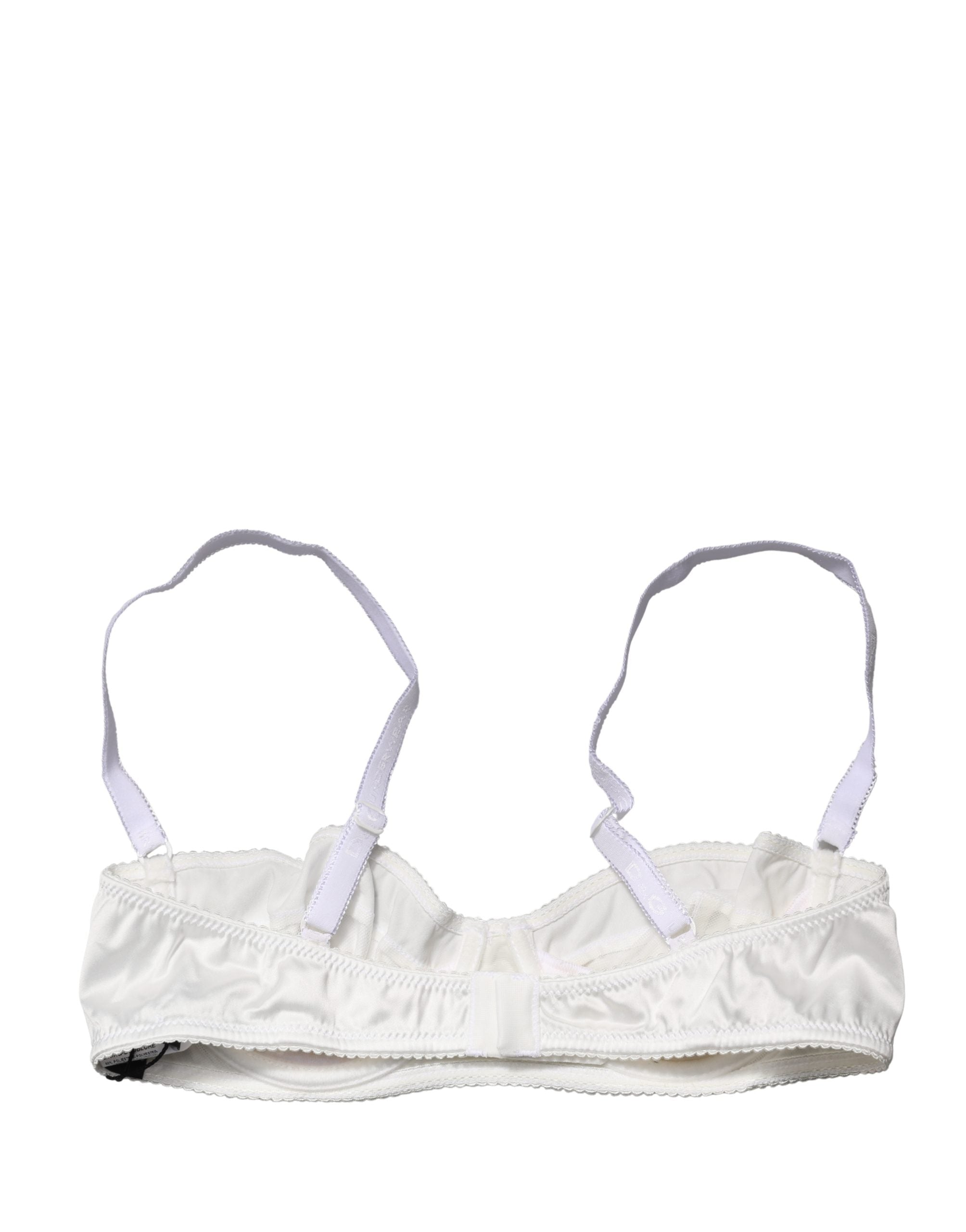 Dolce & Gabbana White Semi-Pad Underwire Balconette Bra Underwear