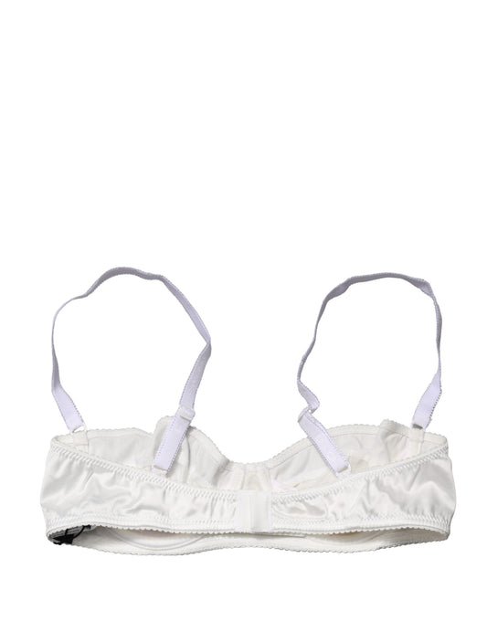 Dolce & Gabbana White Semi-Pad Underwire Balconette Bra Underwear